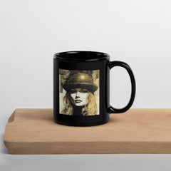 Graphic Glee Black Glossy Mug front view