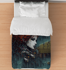 Graphic Glory Duvet Cover featuring modern artistic design for a stylish bedroom.