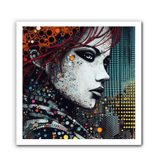 Artistic and vibrant Graphic Glory Wrapped Canvas art piece.