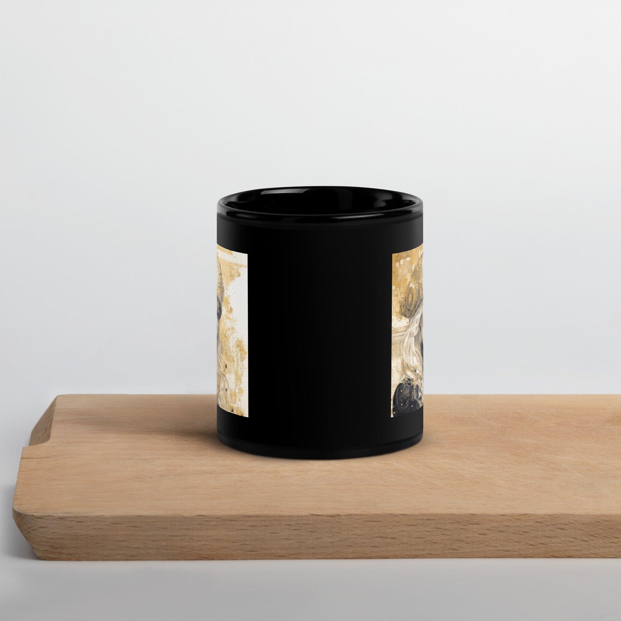 Black and Gold Mug Side View