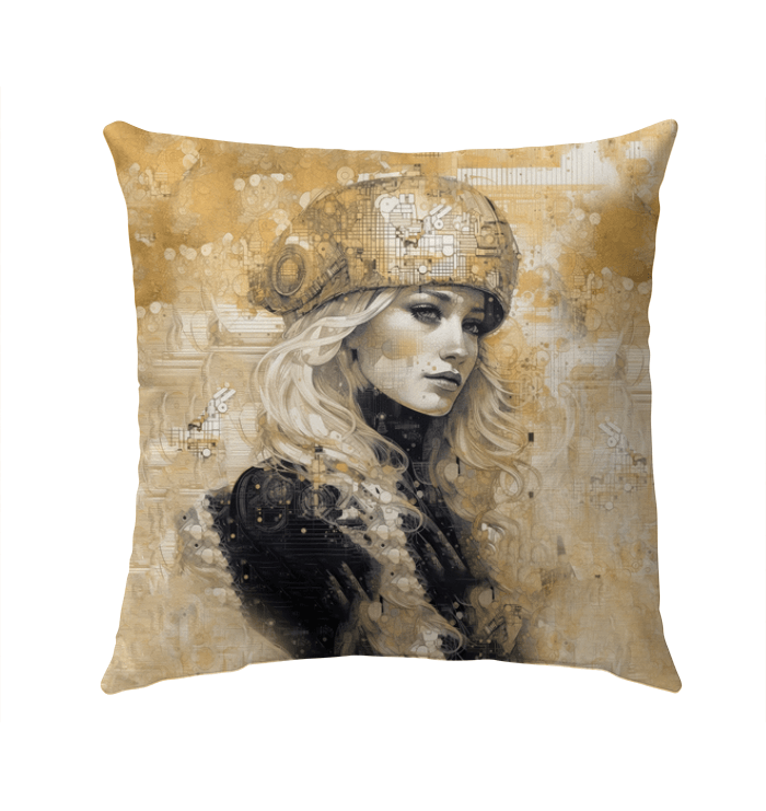 Graphic Gold Outdoor Pillow - Beyond T-shirts