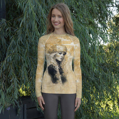 Graphic Gold Women's Rash Guard - Beyond T-shirts