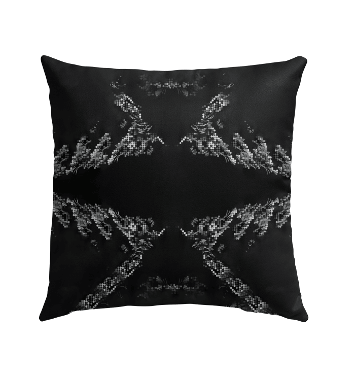 Stylish Outdoor Pillow - Graphic Grandeur Design