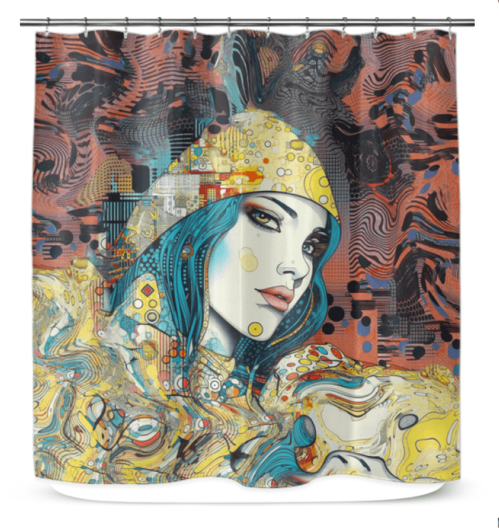 Graphic Greatness II Shower Curtain bathroom décor.