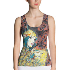 Graphic Greatness II vibrant print tank top.