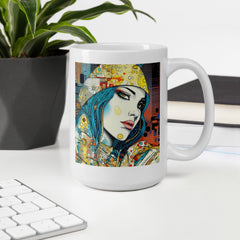 Graphic Greatness II white mug, perfect gift idea for coffee enthusiasts.