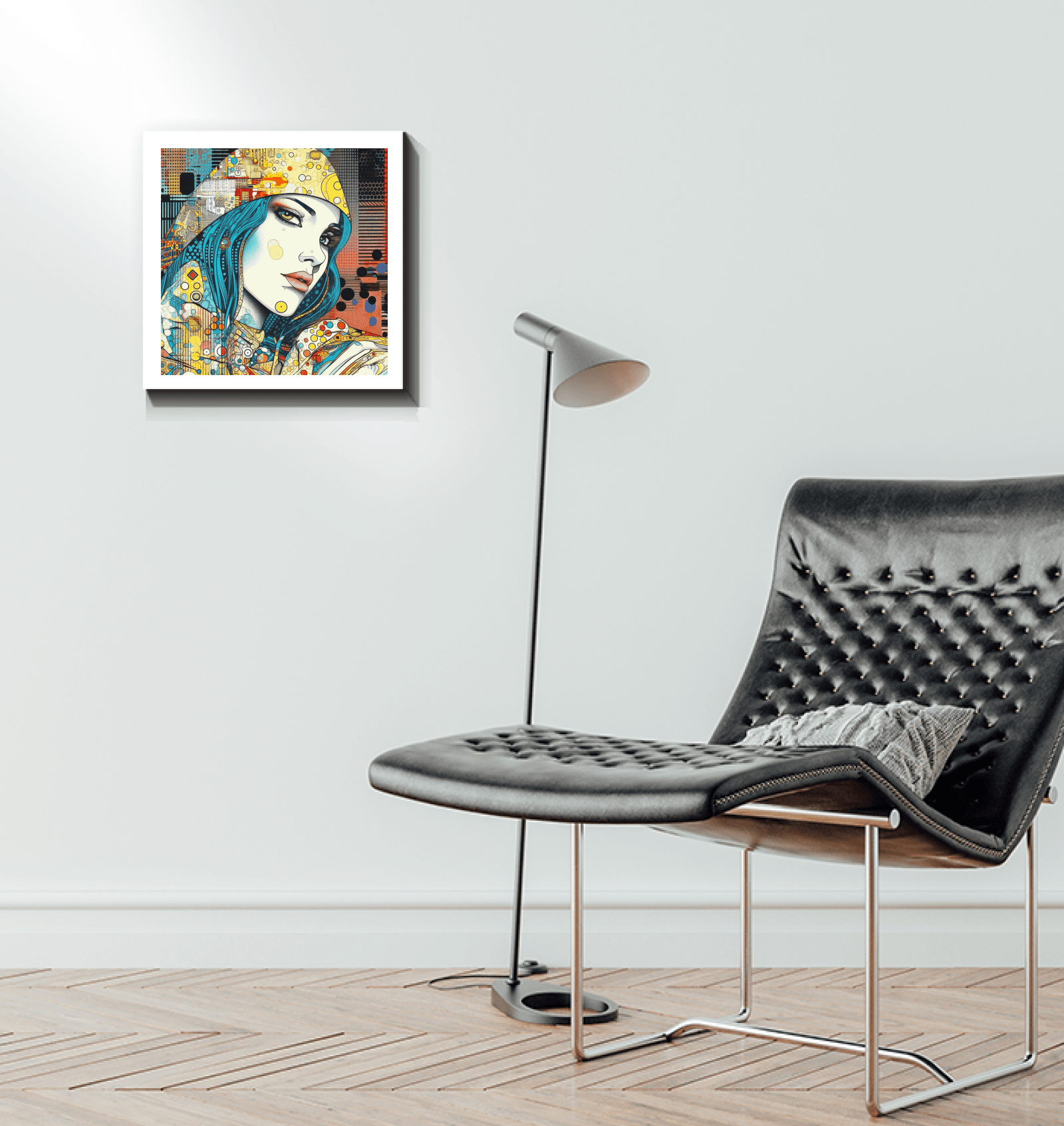 Bright and colorful Graphic Greatness II artwork in a gallery wall arrangement.