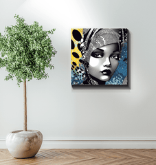 Elegant wrapped canvas with Graphic Guru artistic print.