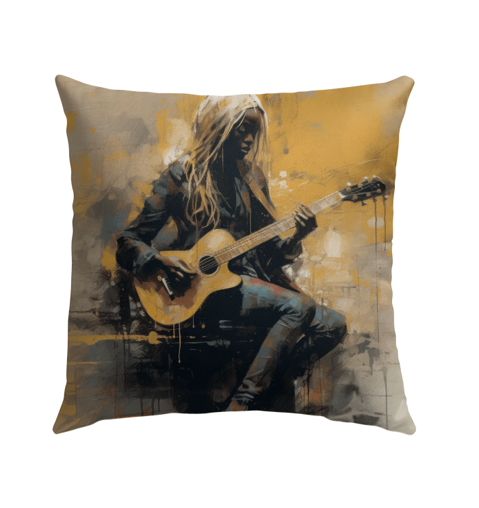 Vibrant and weather-resistant Groovy Textures Outdoor Pillow