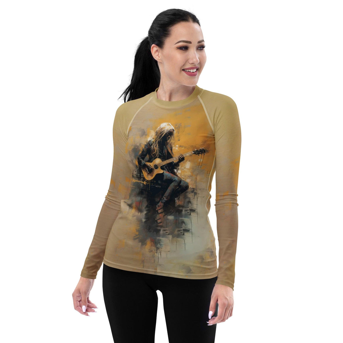 Groovy Textures Women's Rash Guard - Beyond T-shirts