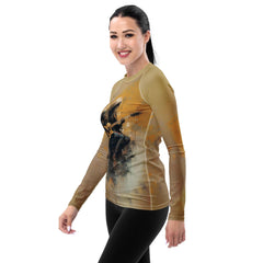 Groovy Textures Women's Rash Guard - Beyond T-shirts