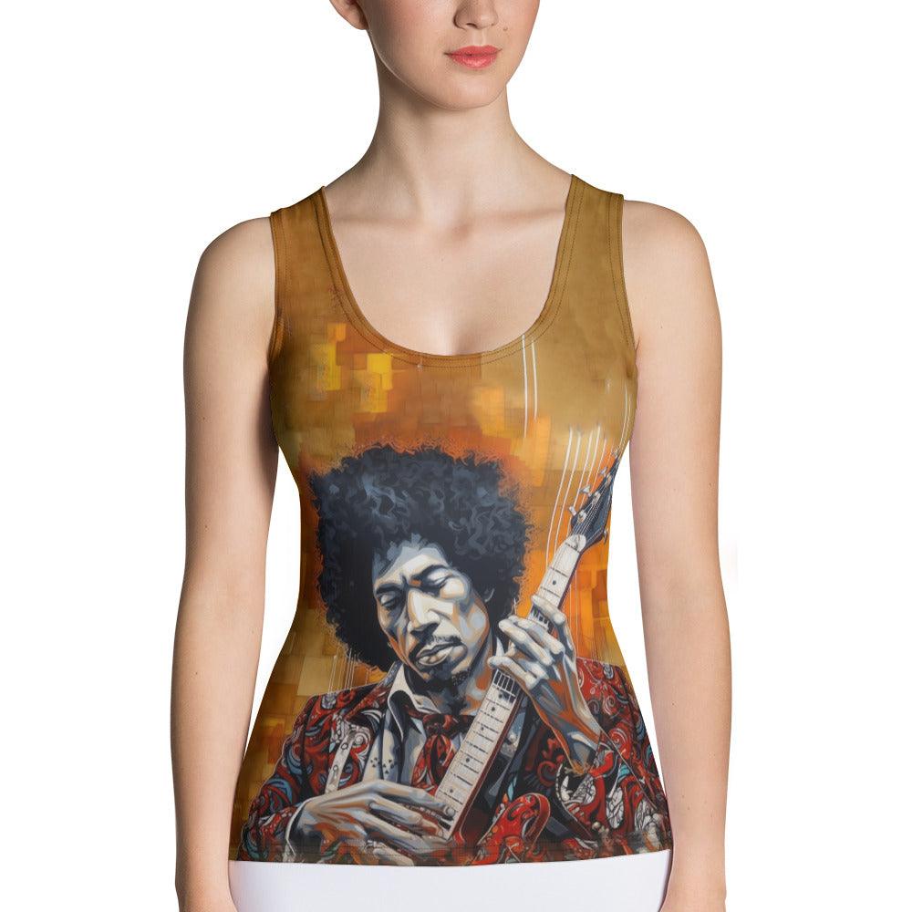 Guitar-themed tank top