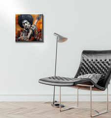 Soulful guitar canvas print for home decor.