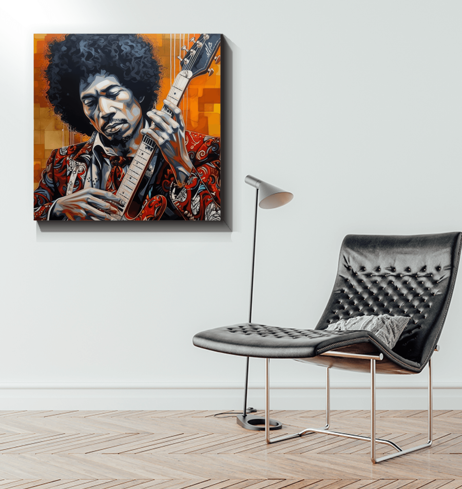 Inspirational guitar and music canvas wall art.