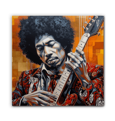 Guitar-themed art print on high-quality canvas.