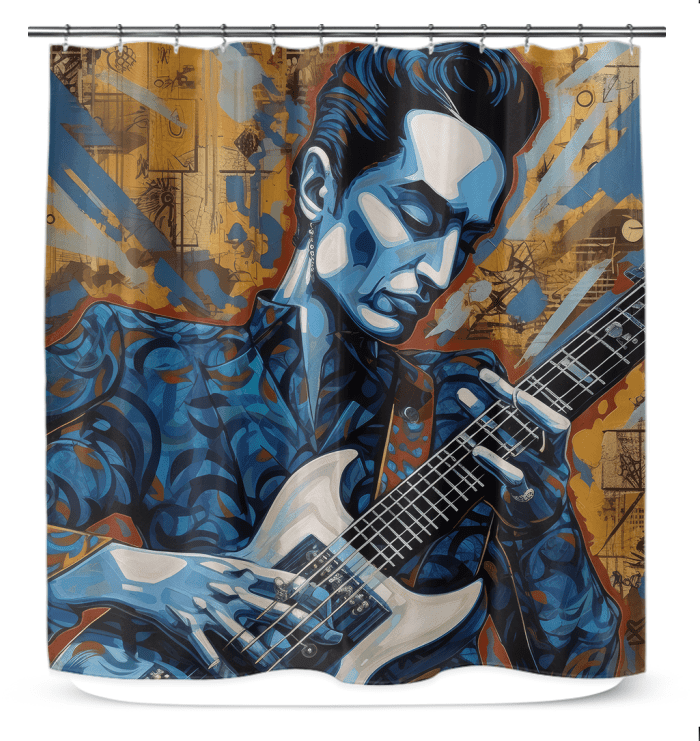 Guitar Express Emotions Shower Curtain - Beyond T-shirts