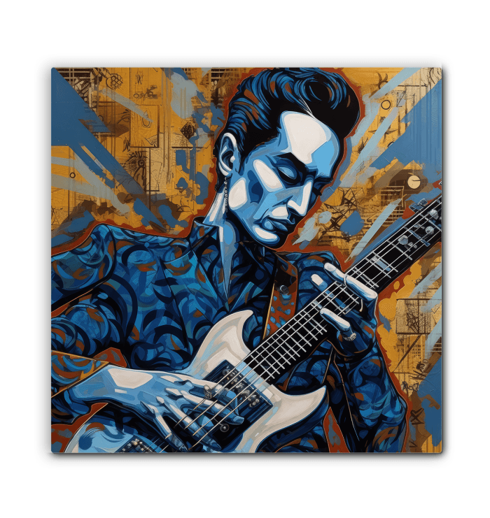 Music-inspired Guitar Canvas Wall Art.