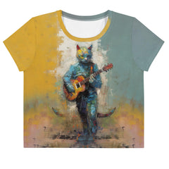 Guitar Groove All-Over Print Crop Tee - Beyond T-shirts