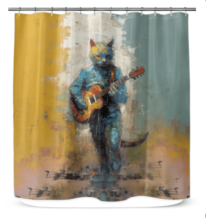 Guitar Groove Shower Curtain - Beyond T-shirts