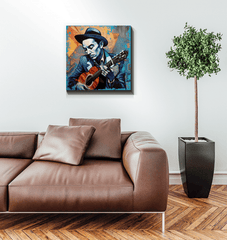 Home decor guitar canvas for music lovers.