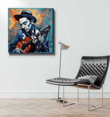 Collectible guitar art on premium canvas.