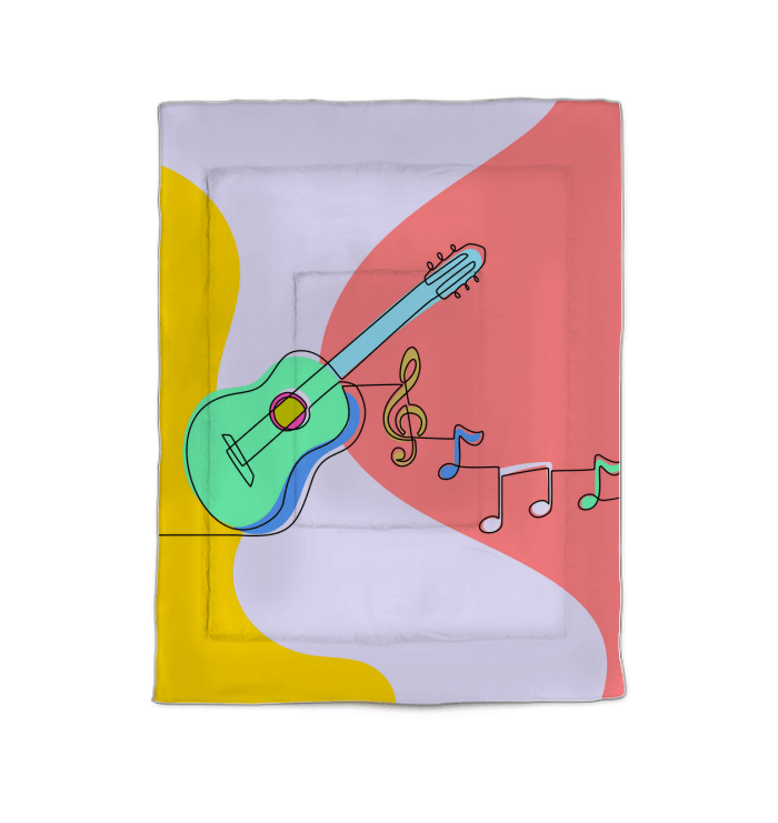 Guitar Line Art Comforter - Twin - Beyond T-shirts