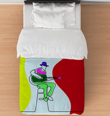 Guitar Line Art Comforter - Twin - Beyond T-shirts