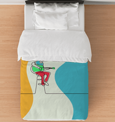 Guitar Line Art Comforter - Twin - Beyond T-shirts