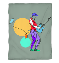 Guitar Line Art Duvet Cover - Beyond T-shirts