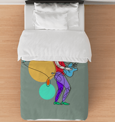 Guitar Line Art Duvet Cover - Beyond T-shirts