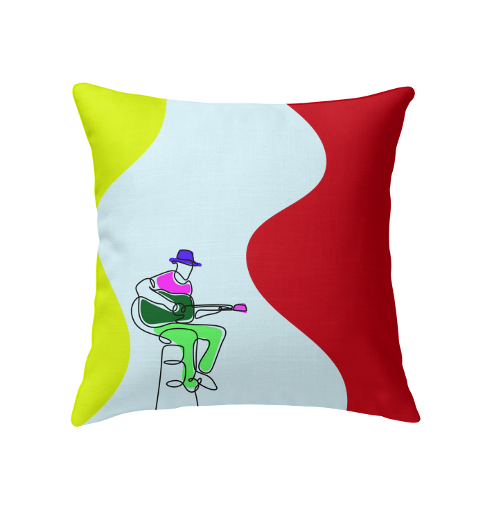 Guitar Line Art Indoor Pillow - Beyond T-shirts