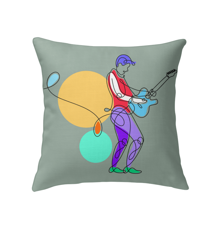 Guitar Line art Indoor Pillow - Beyond T-shirts