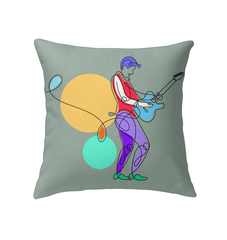 Guitar Line art Indoor Pillow - Beyond T-shirts