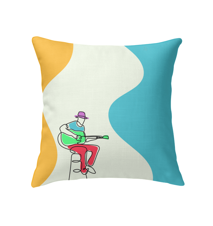 Guitar Line Art Indoor Pillow - Beyond T-shirts