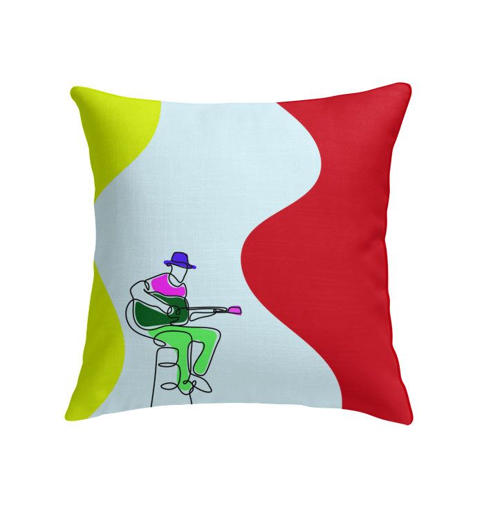 Guitar Line Art Indoor Pillow - Beyond T-shirts