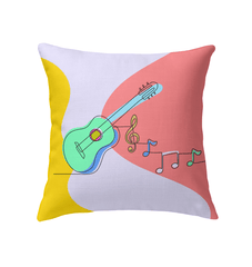 Guitar Line art Indoor Pillow - Beyond T-shirts