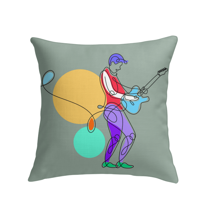 Guitar Line art Indoor Pillow - Beyond T-shirts