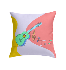 Guitar Line art Indoor Pillow - Beyond T-shirts