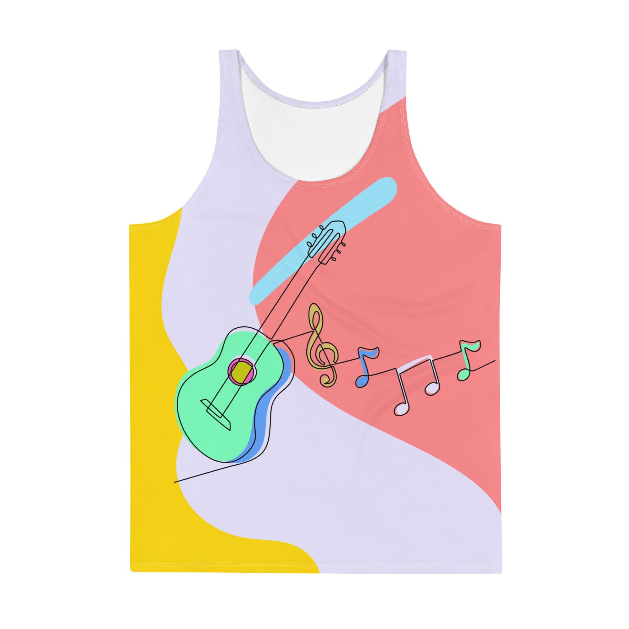 Guitar Line art Men's Tank Top - Beyond T-shirts