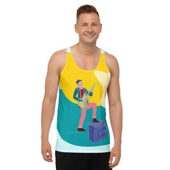 Guitar player with a combo box Men's tank top - Beyond T-shirts