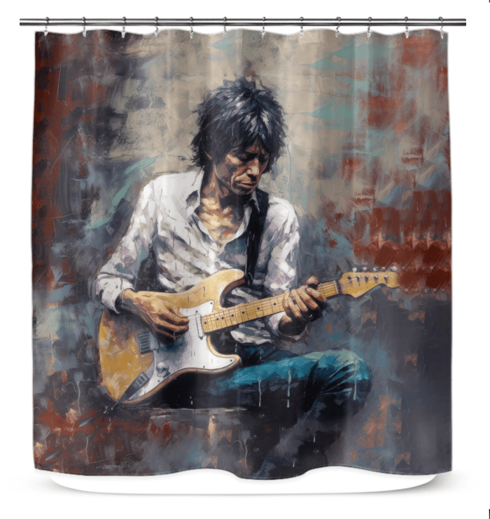 Guitar Wizard Shower Curtain - Beyond T-shirts