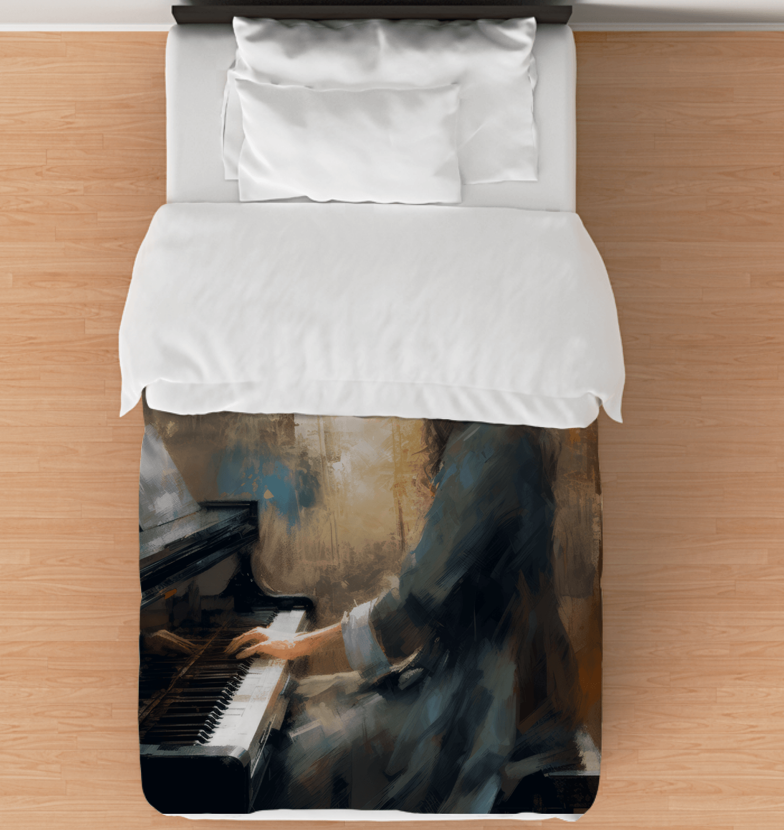 Harmonic Horizon Comforter Twin Size - Vibrant & Cozy Bedding
