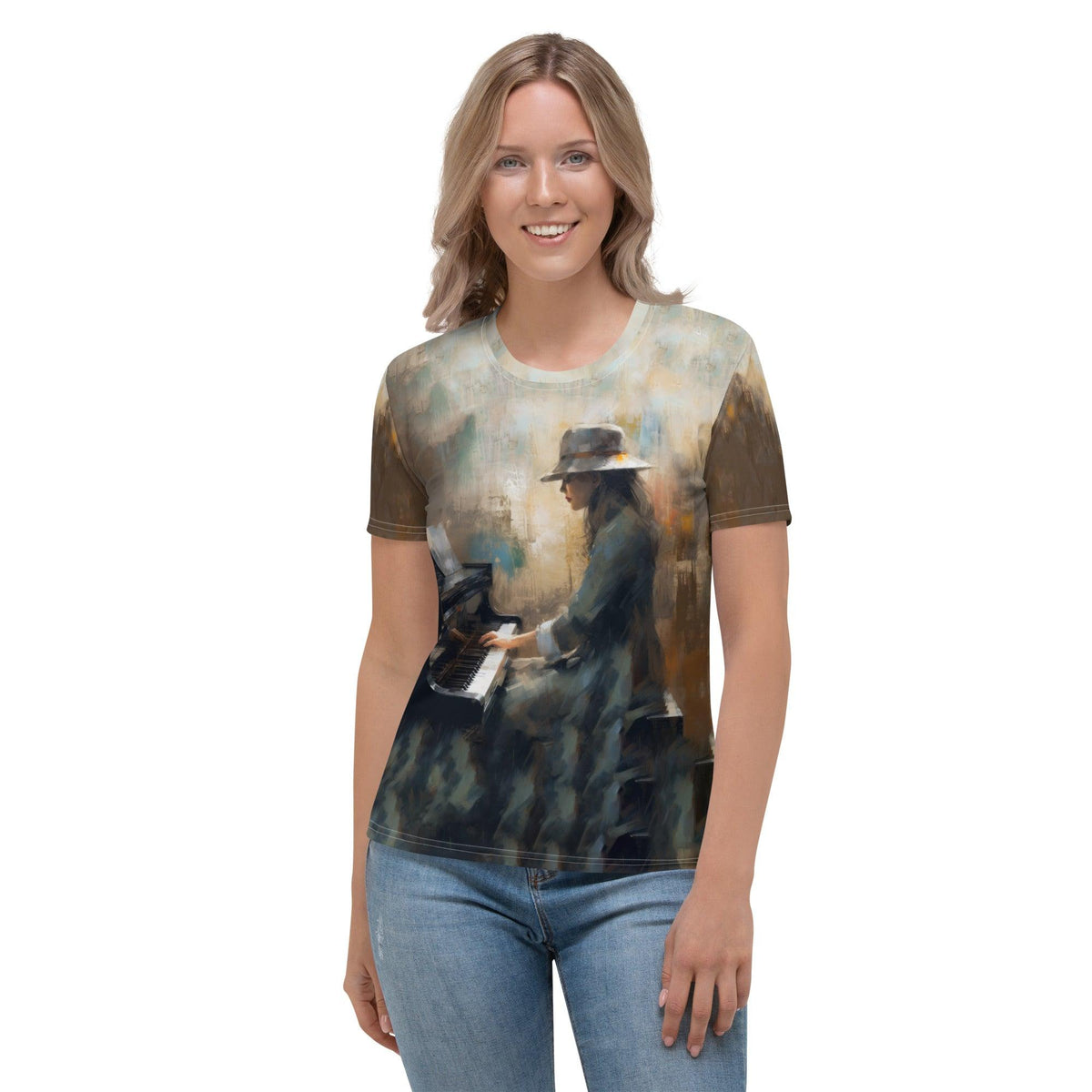 Harmonic Horizon Women's T-shirt in daylight.