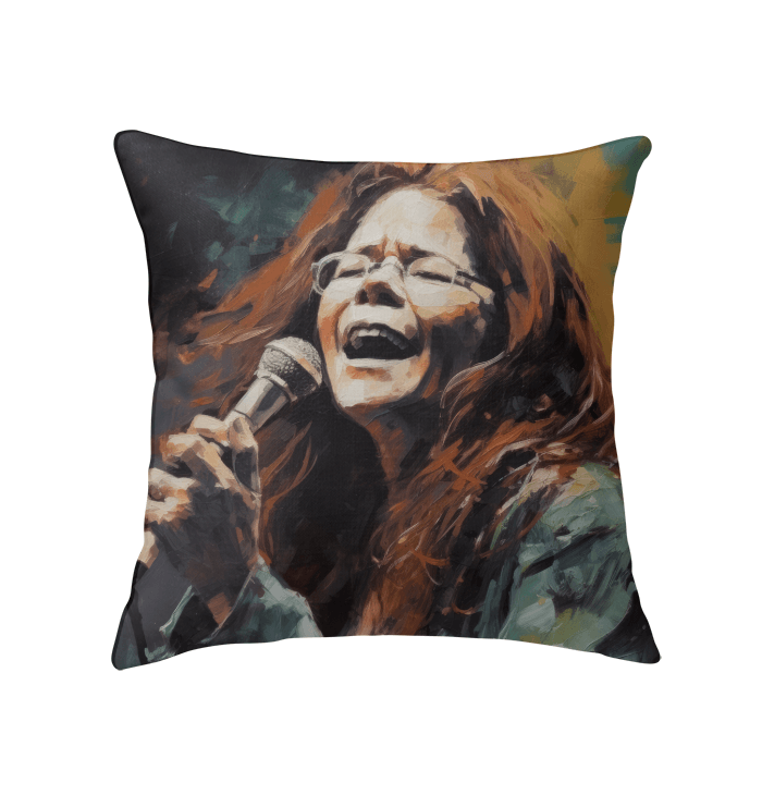 Harmonious Hymn Indoor Pillow on a soft, inviting armchair