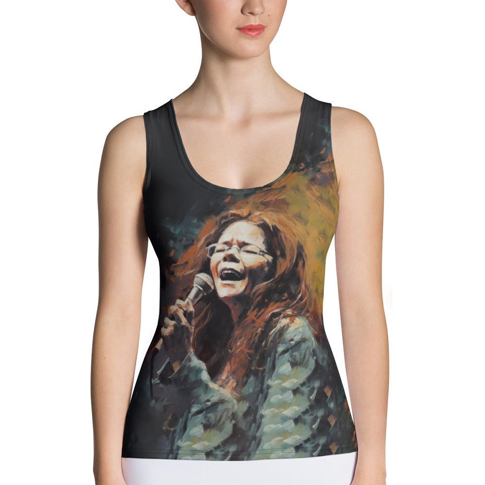 Harmonious Hymn Sublimation Tank Top with vibrant print design.