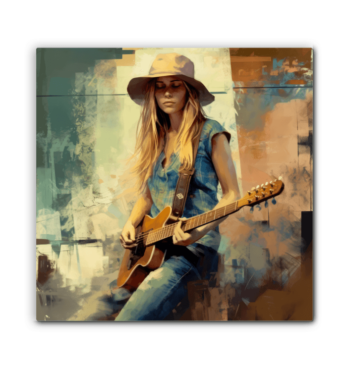 Harmonious Riffs - A visual ode to music on high-quality wrapped canvas.