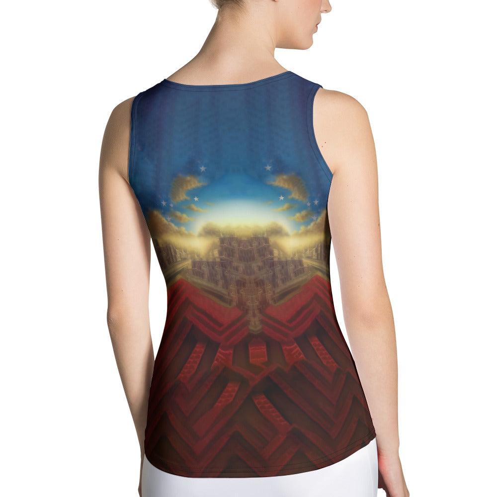 Heart Of The Nation Sublimation Cut & Sew Tank Top - Beyond T-shirts