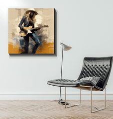 Gallery-quality heavy metal music canvas wall art.