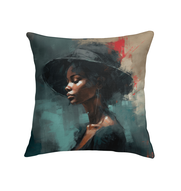 Stylish indoor pillow with hip hop-inspired design, ideal for music lovers.