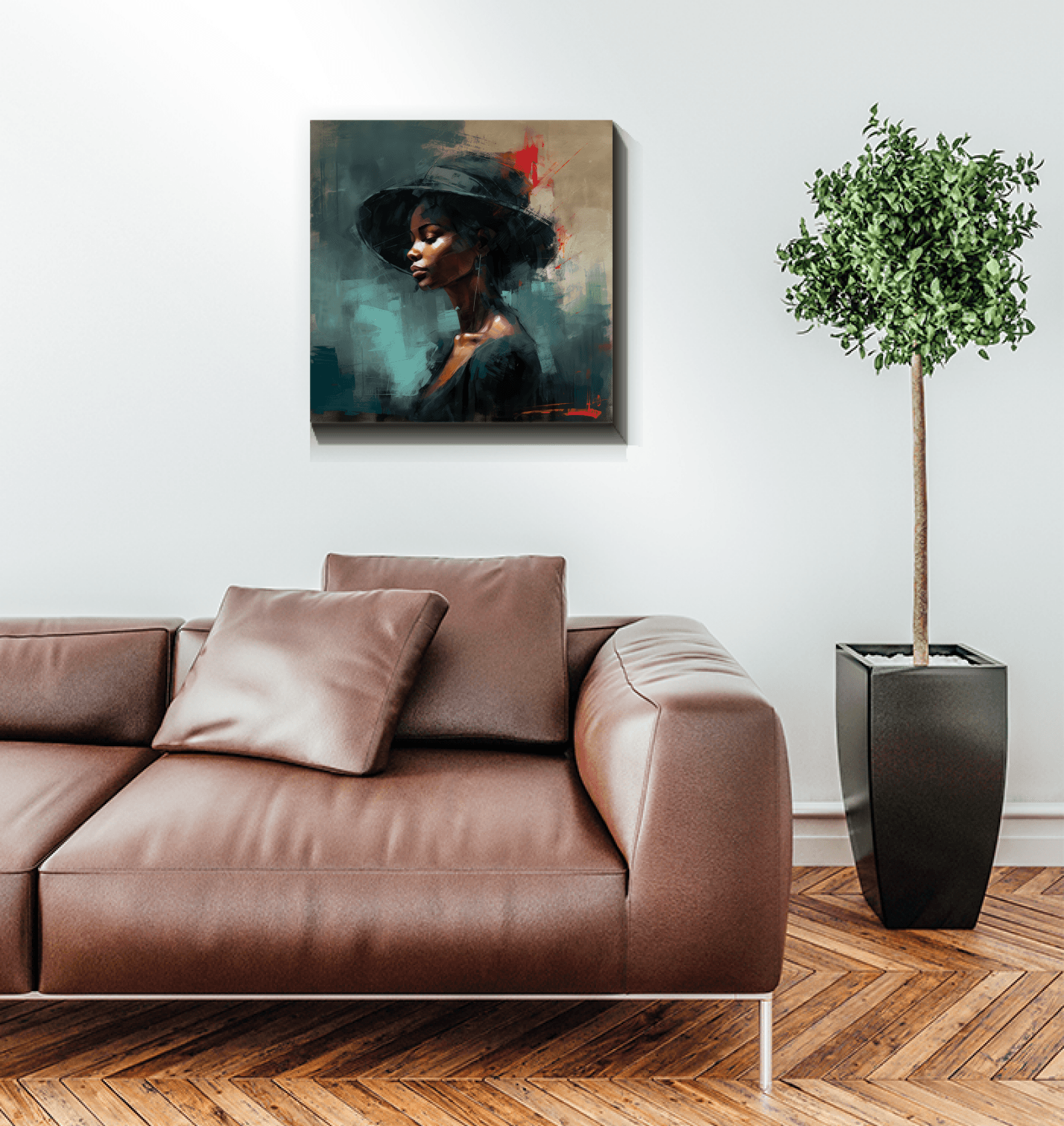 Vibrant wrapped canvas featuring hip hop music elements.